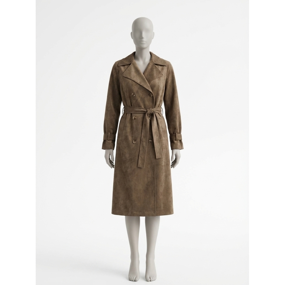 NEW Z SUPPLY dorian suede trench coat in retreat